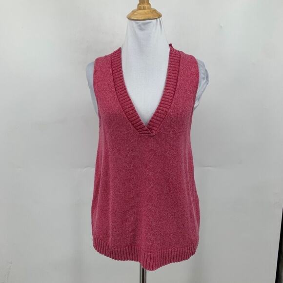Anthropologie Sweater Tank Womesn XS Extra Small Punch Plunge V Neck Sleeveless - Picture 2 of 11